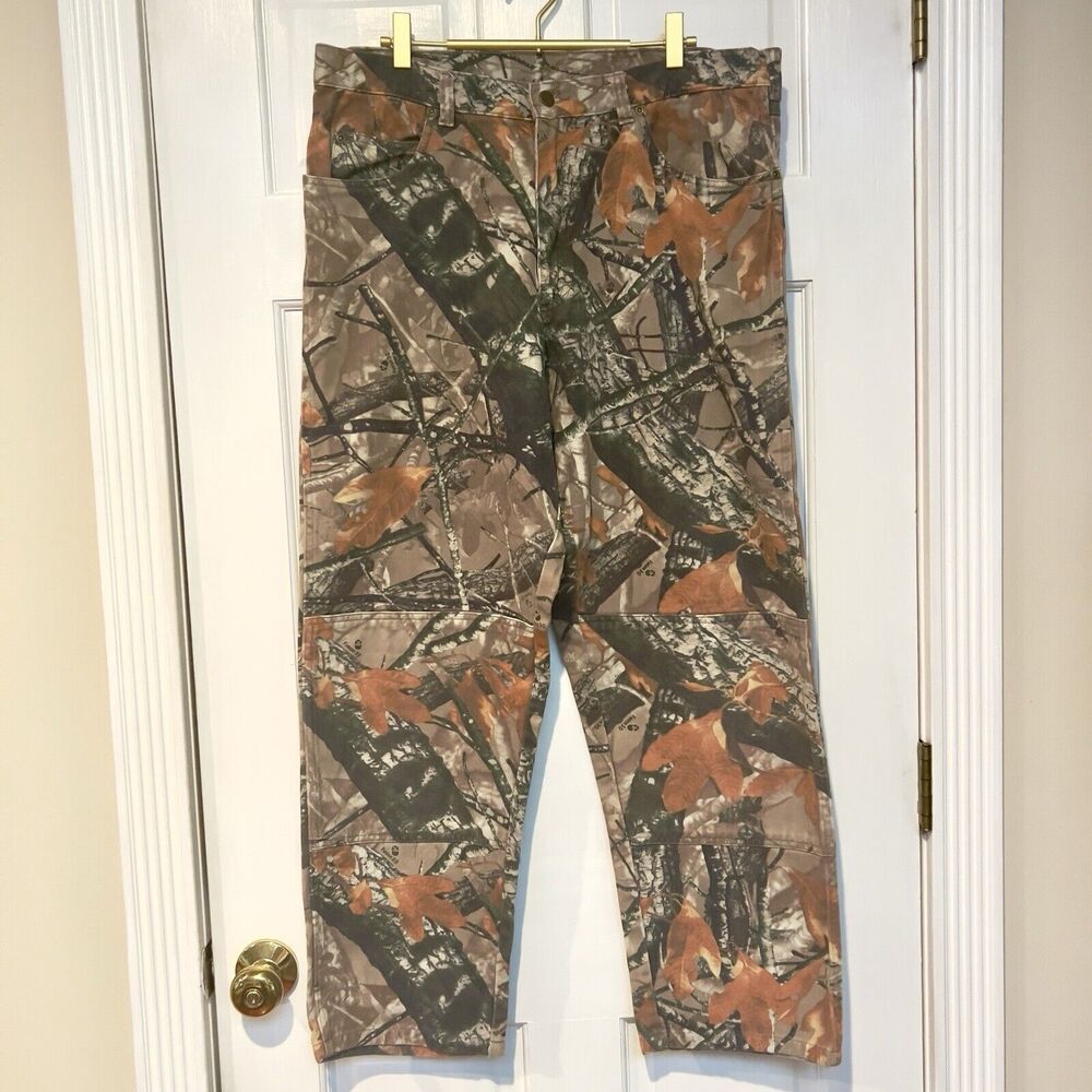 Vintage Wrangler‎ Fusion 3-D Double Knee Camo Hunting Pants Size 36x30” Actual